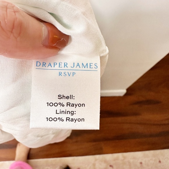 NWT DRAPER JAMES RSVP Reese Floral White V-Neck Sleeveless Maxi Dress Size 6 NEW - Picture 6 of 8